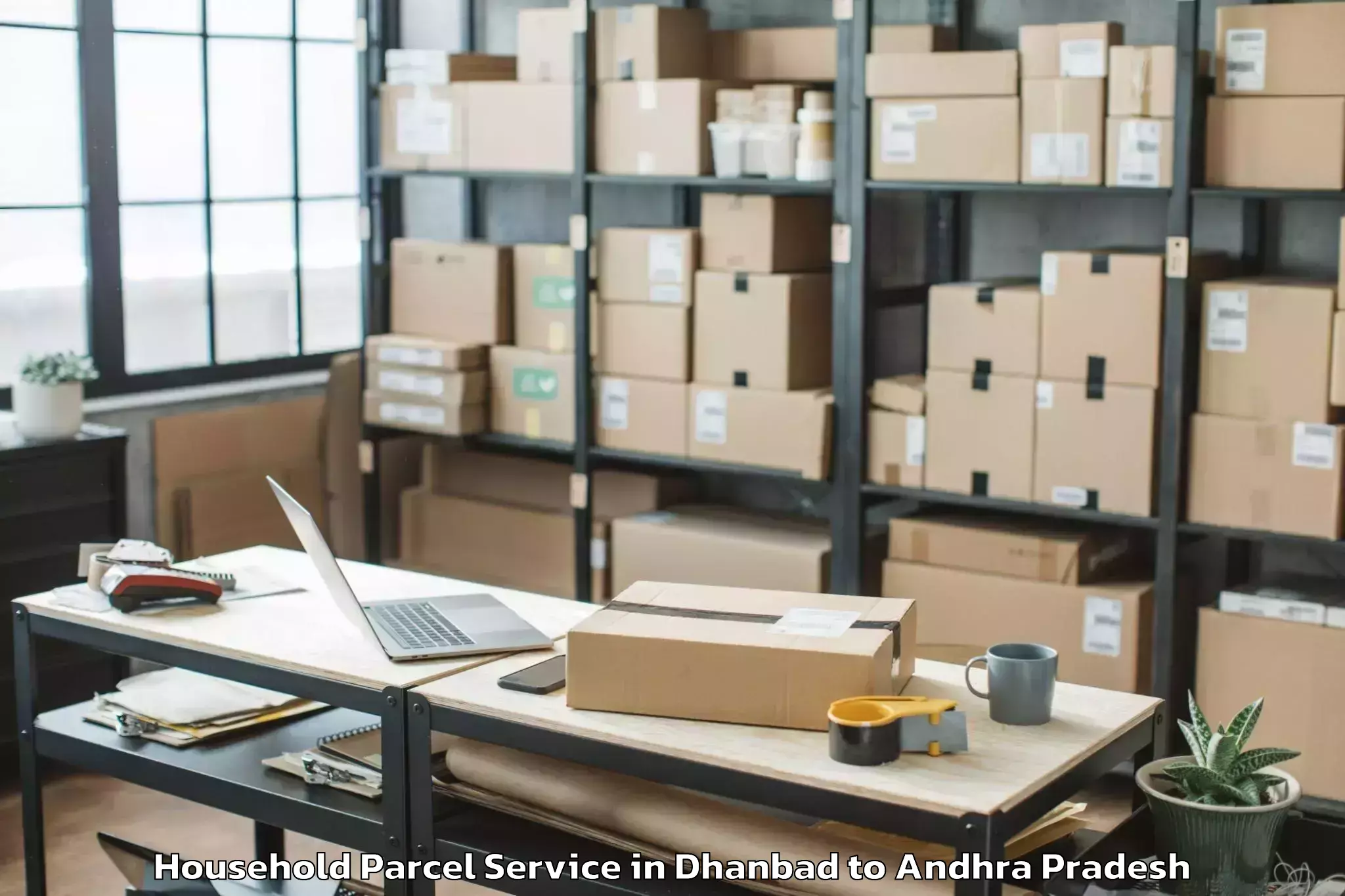 Book Your Dhanbad to Simhadripuram Household Parcel Today